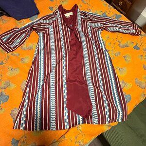 Madchen Tie Burgundy/Blue Dress Size 14